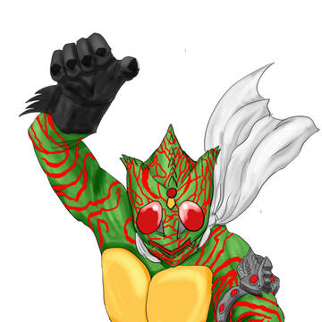 アマゾンライダー【白黒・ラフもまとめて】