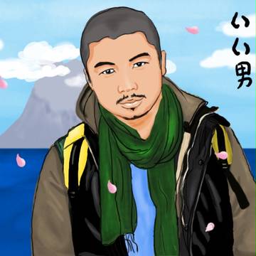 熊男、大叔、日本游、插画