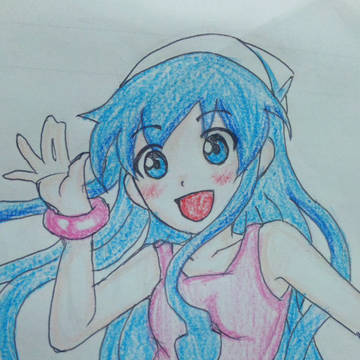 イカ娘らしきらくがき。