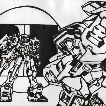 切り絵　電脳戦機バーチャロンフォース