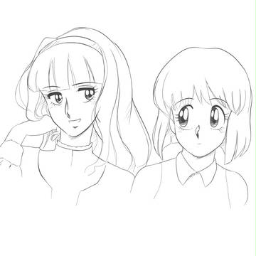 雪歩 & 貴音 みず谷なおき先生風