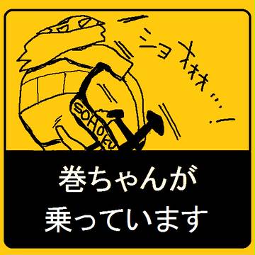巻ちゃんが乗っています