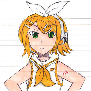 初書き鏡音リン
