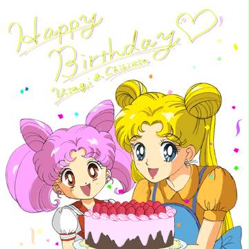 うさぎ＆ちびうさ誕生日☆