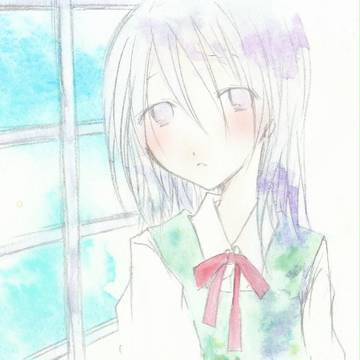 窓辺で