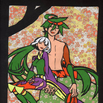 刀語　七花・とがめ　切り絵