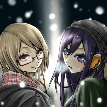 2人で雪!