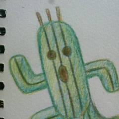 色鉛筆でサボテンダー