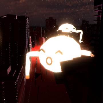 巨大┌(┌ ^o^)┐出現で人類滅亡の図