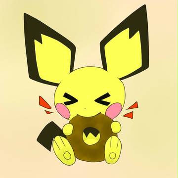 ピチューとドーナツ