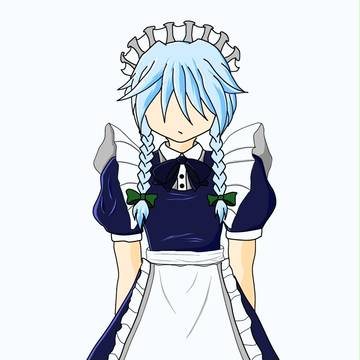 制作途中の咲夜さん。