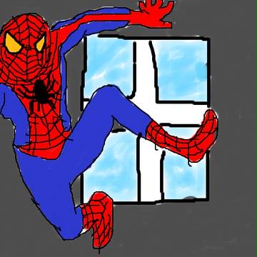 マウスでスパイダーマン書いてみた