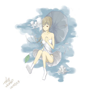 降落途中雨傘丟失