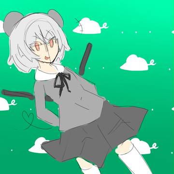 見ないで描いてみた【ナズーリン】