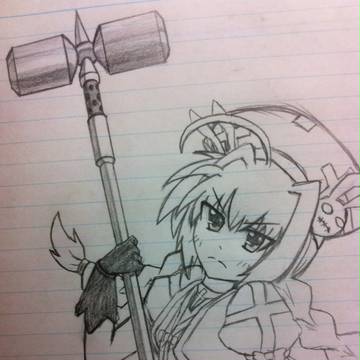 鉄槌の騎士ヴィータ(下書き)