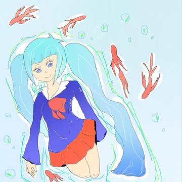 金魚と女の子