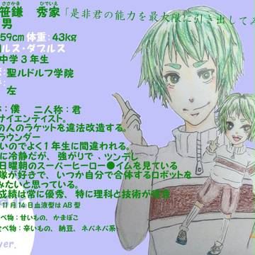 【絵師てにす化】笹鎌　秀家【一人目】