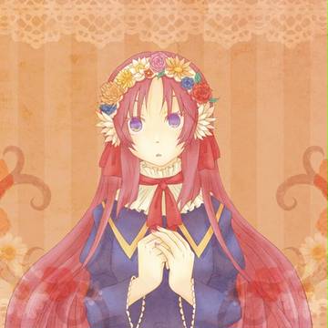 花とヘッドドレス