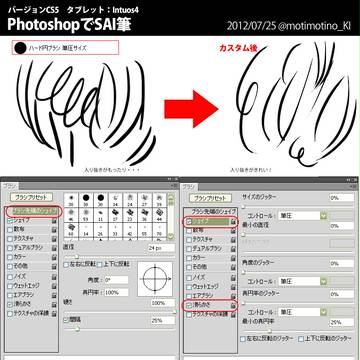 PhotoshopでSAIのようなブラシを作る
