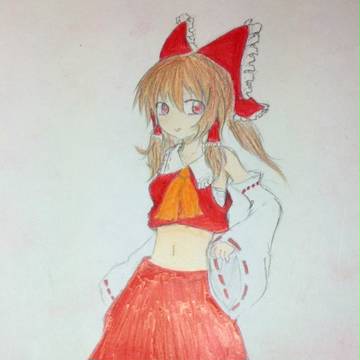 落書き霊夢～色塗り