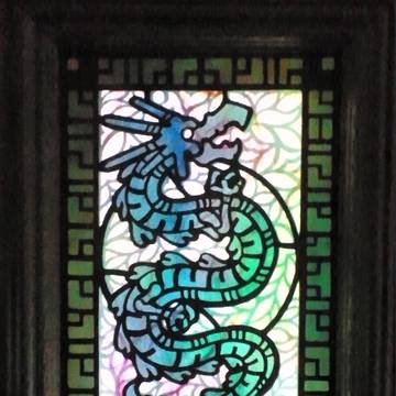 境界剪画　ドラゴン01　（バックライト時）