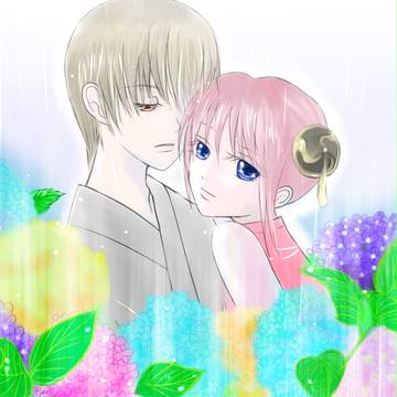 雨にけぶる