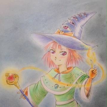 魔法使い女with不思議な帽子