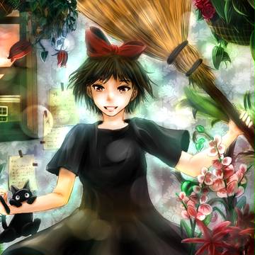 魔女の宅急便のキキとジジ
