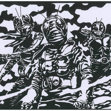 仮面ライダー　切り絵