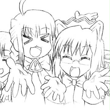 昔描いた鉛筆絵(らき☆すた分多め)