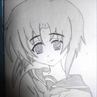 竜宮レナ 鉛筆画 2