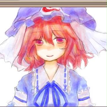 お絵かきの森で幽々子様