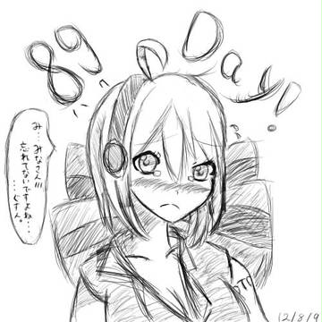 VOCALOID 弱音ハク ハクの日記念イラスト@鉛筆