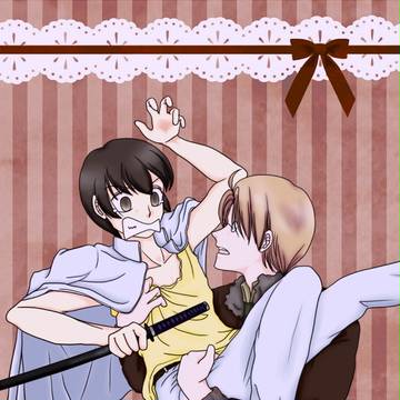 【ヘタリア腐・凸凹】目が隠れるときいて