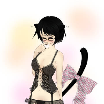 猫耳×ビスチェ