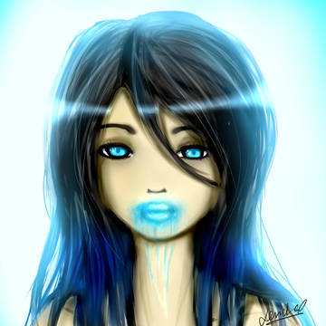 Brightly blue