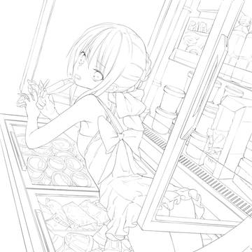黒セイバー線画