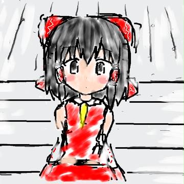 マウスで霊夢描いてみた