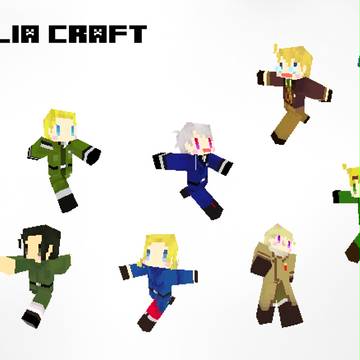 【ヘタリア】Minecraft用スキンとPC用壁紙