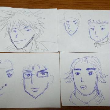見ないで似顔絵描いてみた