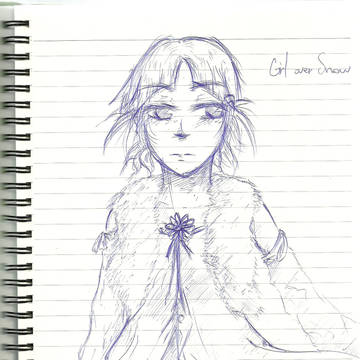 Girl over Snow
