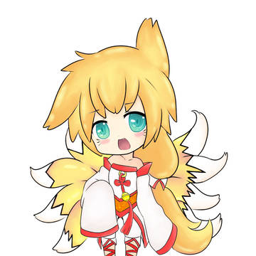 可愛いの狐の女の子