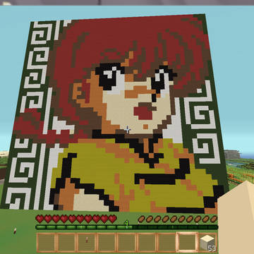 Minecraftドット絵「らんま♀」