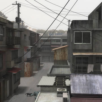 廃れた隣町