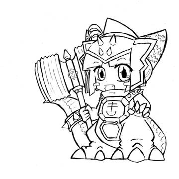 【ぬりえ】ゴモラジたん
