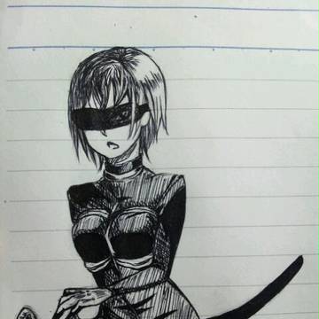 ルーズリーフの端っこいっぱいに塗り塗りしてみた