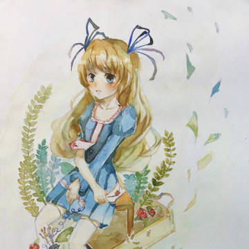 水彩。