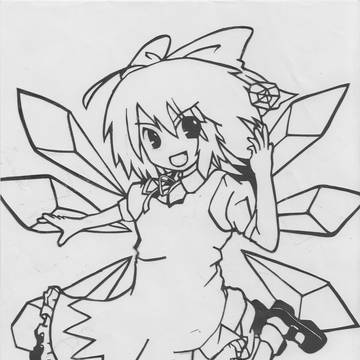 【切り絵】チルノ