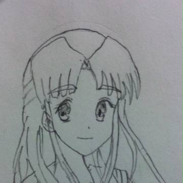 少女漫画風に朝倉涼子ちゃんを描いてみた