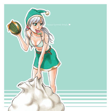 Summer Santa Girl